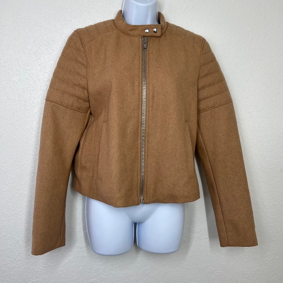 Gap Moto Jacket Wool Camo M, - Picture 11 of 16